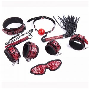 Jucărie de sex negru / roșu pentru adulți BDSM Props Set de bondage N16997