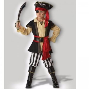 Pirate Cosplays Scoundrel Teen Boy Halloween Costume Black Red Boy Clotheing