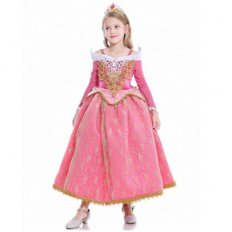 Rochie pentru fete Sleeping Beauty Princess Aurora Dantelă Cosplay Costum Performanță D0701 SMR026