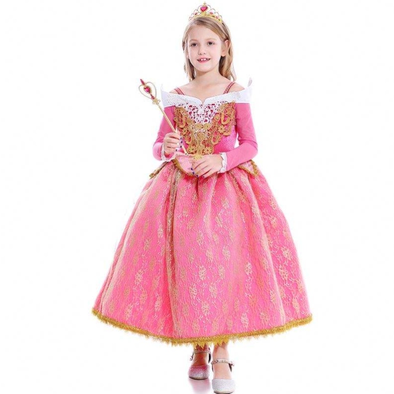 Rochie pentru fete Sleeping Beauty Princess Aurora Dantelă Cosplay Costum Performanță D0701 SMR026