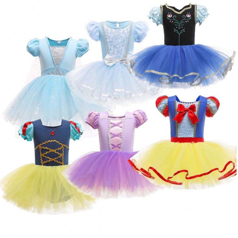 Copii Elsa Anna Rapunzel White White Tutu Rochie Prințesă Costum Copii Girl Performanță Dance Leotard Ballet Fete Rochie