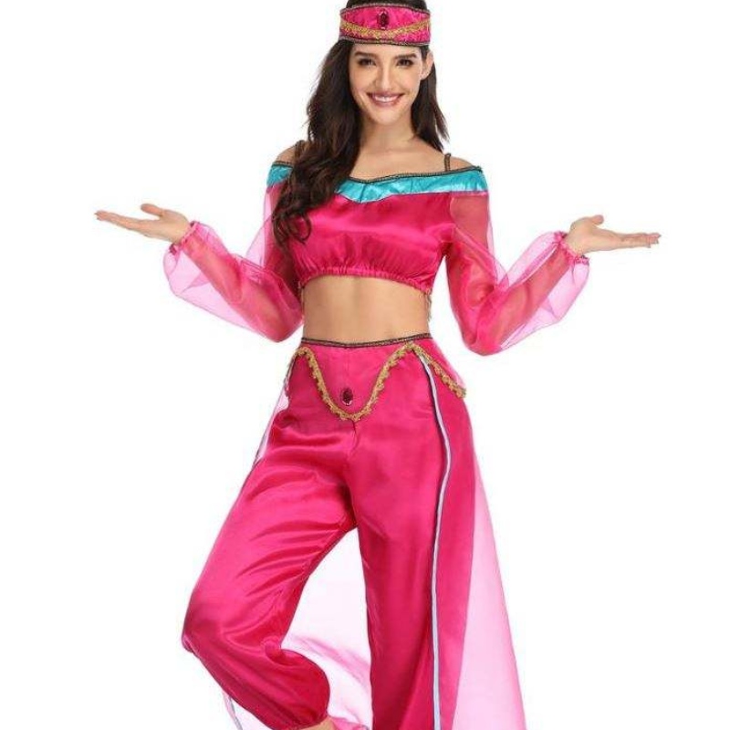 Costum de prințesă cu ridicata cu ridicata sexy cu mânecă lungă arabă india jasmină prințesă halloween zahăr grecesc doamnă cosplay costum