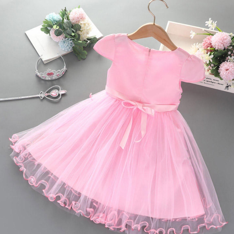 2-8y fete rochie de vară varănouă cu mânecă scurtă prințesă elsa mesh tutu fustă pentru copii \\\\ rochie cosplay pentru copii