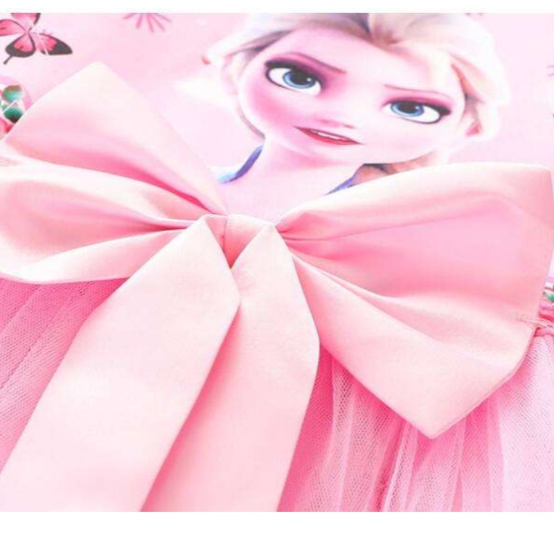 2-8y fete rochie de vară varănouă cu mânecă scurtă prințesă elsa mesh tutu fustă pentru copii \\\\ rochie cosplay pentru copii