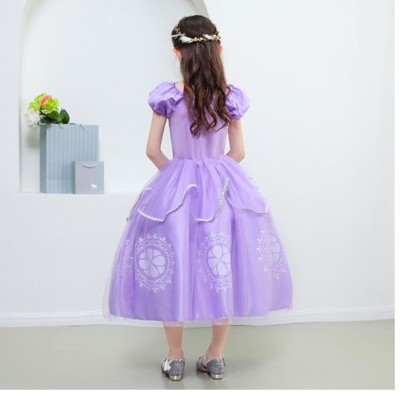 Rochie prințesă Sofia pentru fete pentru copii cosplay cu mânecă cu mânecă rochii pentru copii petrecerea denaștere pentrunașterenuntă rochie de bilă de lux