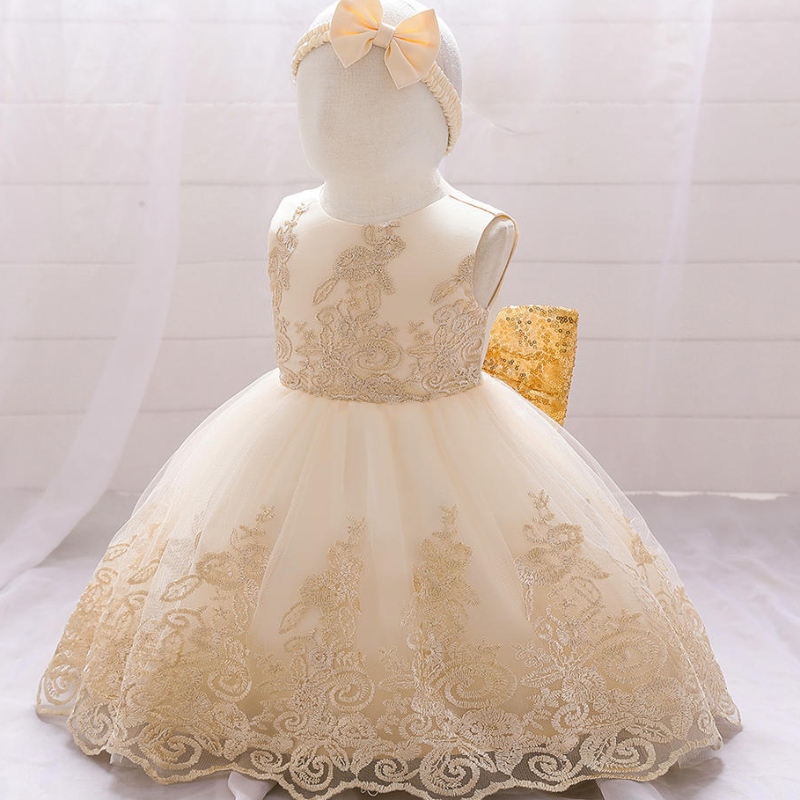 Sequin big bow bow girl rochie prima primă zi denaștere rochie de mireasă pentru fete prințesa rochii de seară haine pentru copii