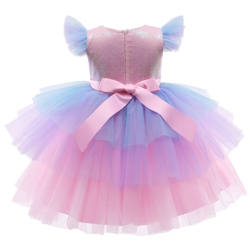 Fete formale prințesa rochie copii dantelă Tulle curcubeu elegant pentru petreceri de seară tort tutu rochie de bal pentru copiinunta comunion Costum