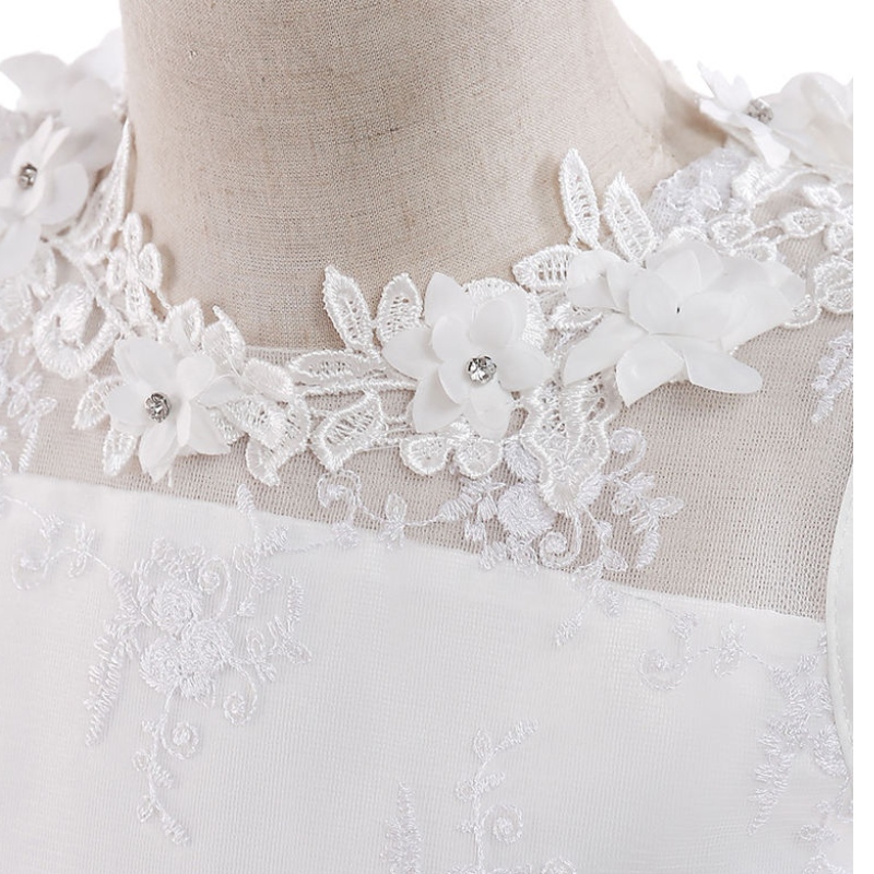 2022 Rochie de petrecere pentru fete elegantă de domnișoară de onoare albă rochii pentru copii pentru fete haine pentru copii rochie de mireasă 10 12 ani