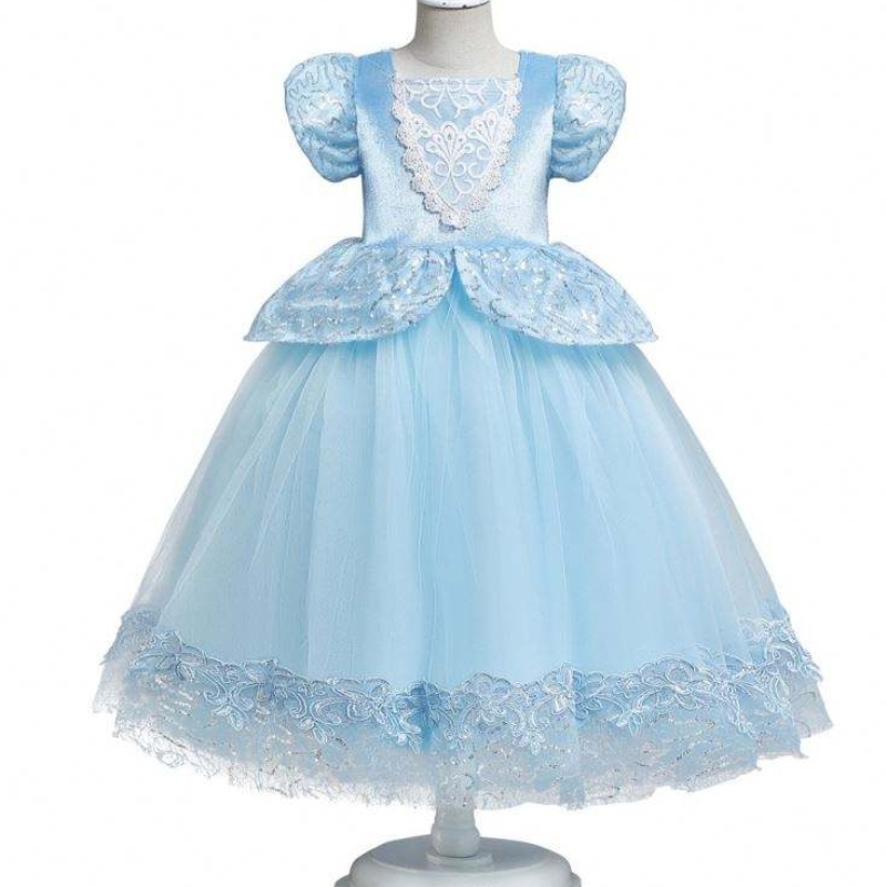 Rochie de prințesă albastră pentru fete Halloween Party Cosplay Costum Kids Princess Dress Up
