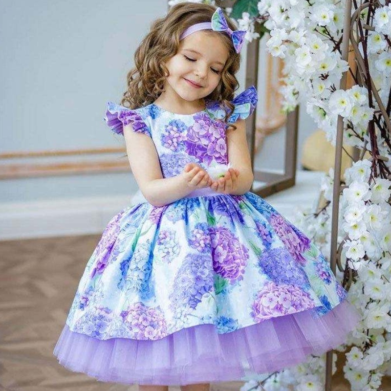 Cea mai recentă rochie de fată cu imprimeu floral \\\\ haine pentru copii de 3 ani de flori de flori rochii de domnisoare de onoare pentru petrecere