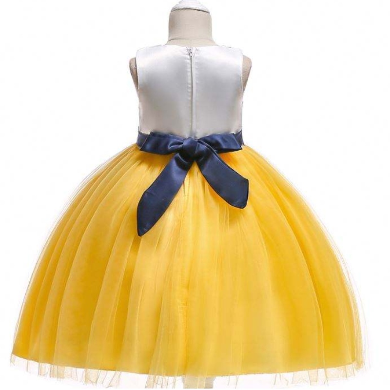 Fetiță de vară bumbac bumbac fără mâneci rochii florale florale pentru copii rochie de petrecere prințesă l5022