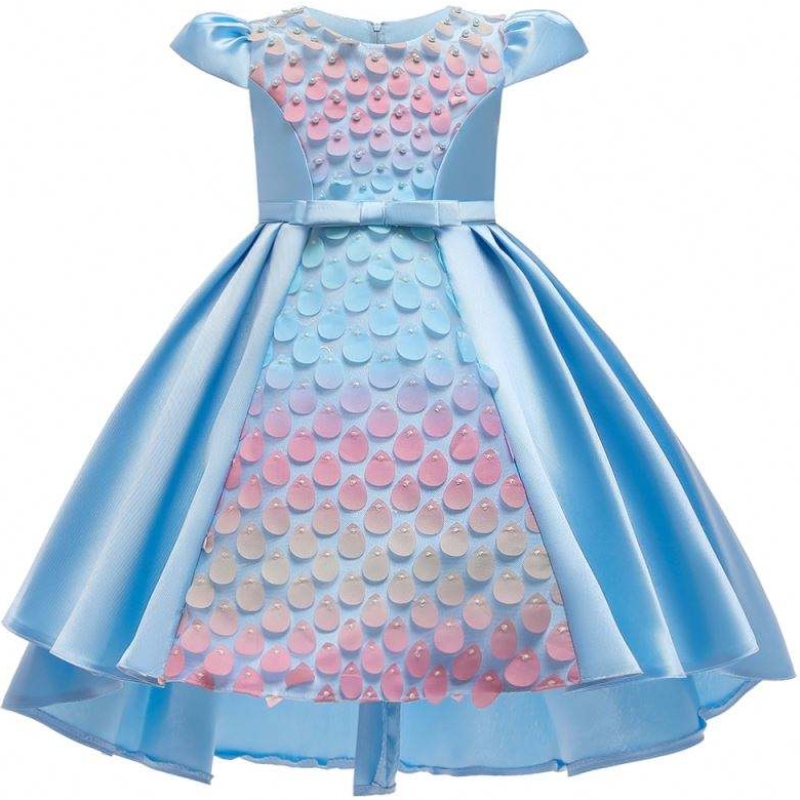 Baige New Design pentru copii cu paiete fete fete rochii de petrecere frumoase rochie prințesă