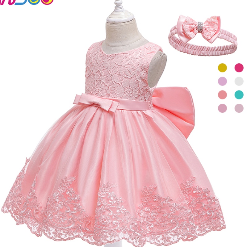 Ansoo New Design Girl \\\\ rochie prințesă rochie cu arc dantelă pentru copii fără mâneci pentru petrecerea denuntă