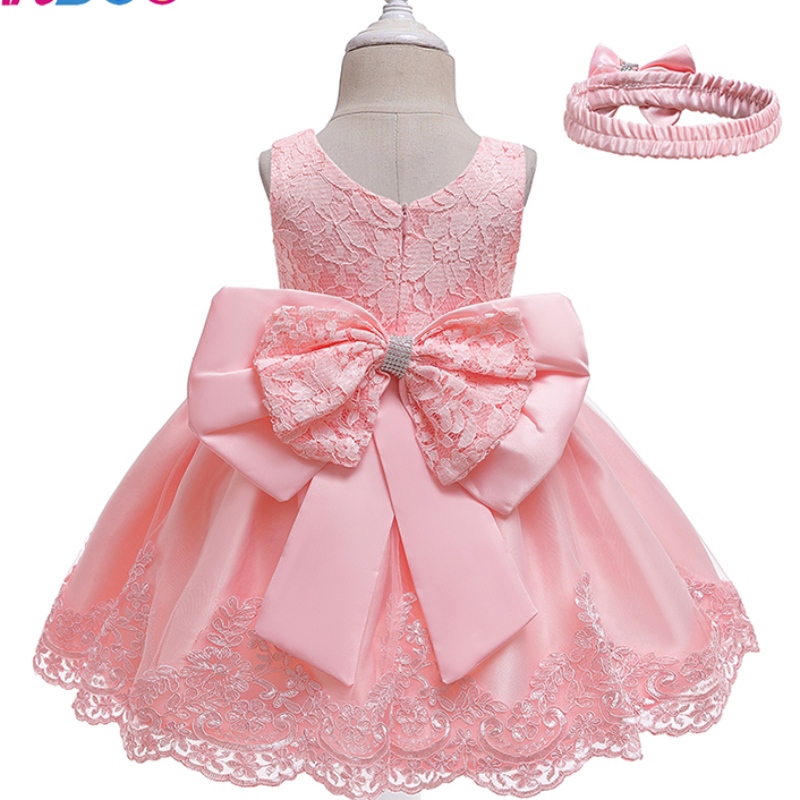 Ansoo New Design Girl \\\\ rochie prințesă rochie cu arc dantelă pentru copii fără mâneci pentru petrecerea denuntă