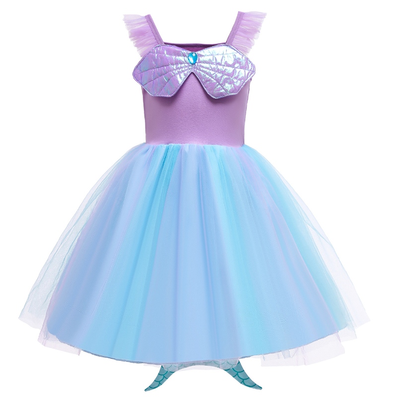 Rochie prințesă pentru fete fete fantezie micuță sirenă cosplay costum pentru copii pentru copii Sirena oceanului îmbrăcăminte de vară