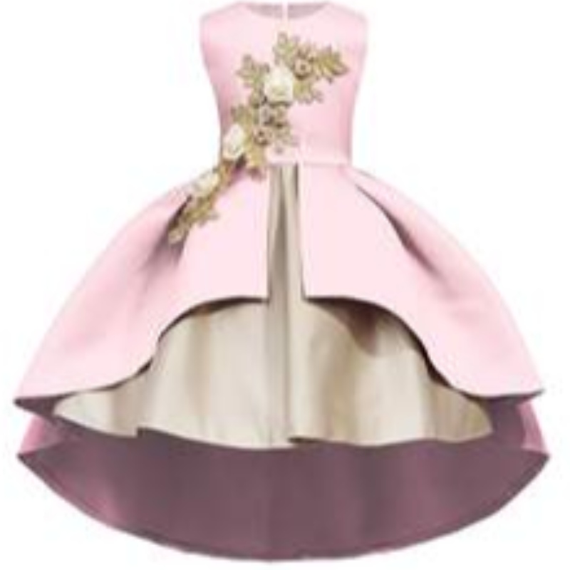 Rochie straturi de înaltă calitate Copii prințesă Floare tipărită de Crăciun pentru fete de seară