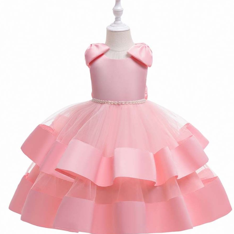 Rochii de fete cu flori albe baigenuntă zână mare bow pufy girl rochie prințesă