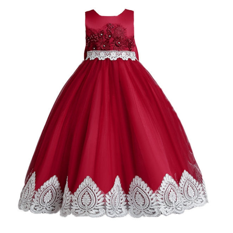 Rochie de prințesă cu coadă lungă pentru fete 2022 rochienouă de flori de flori