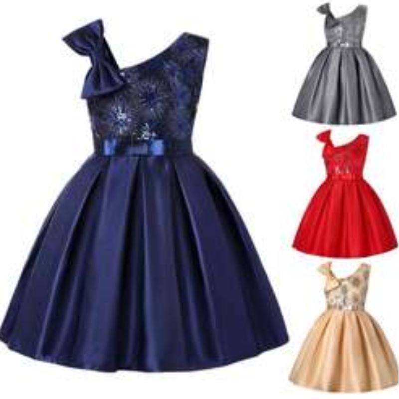2021 Rochie fetiță fără mânecinou de vară prințesă rochie prințesă de bumbac design 1863