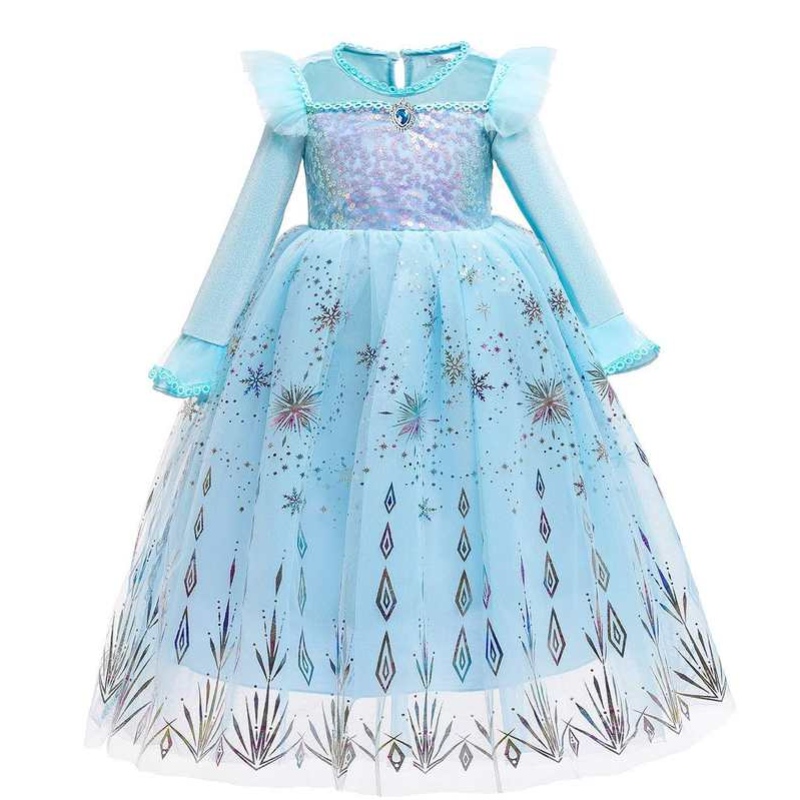 Costum de Halloween Baige pentru copii \\\\ rochii prințese carnaval de Crăciun Anna elsa cosplay rochie pentru copii