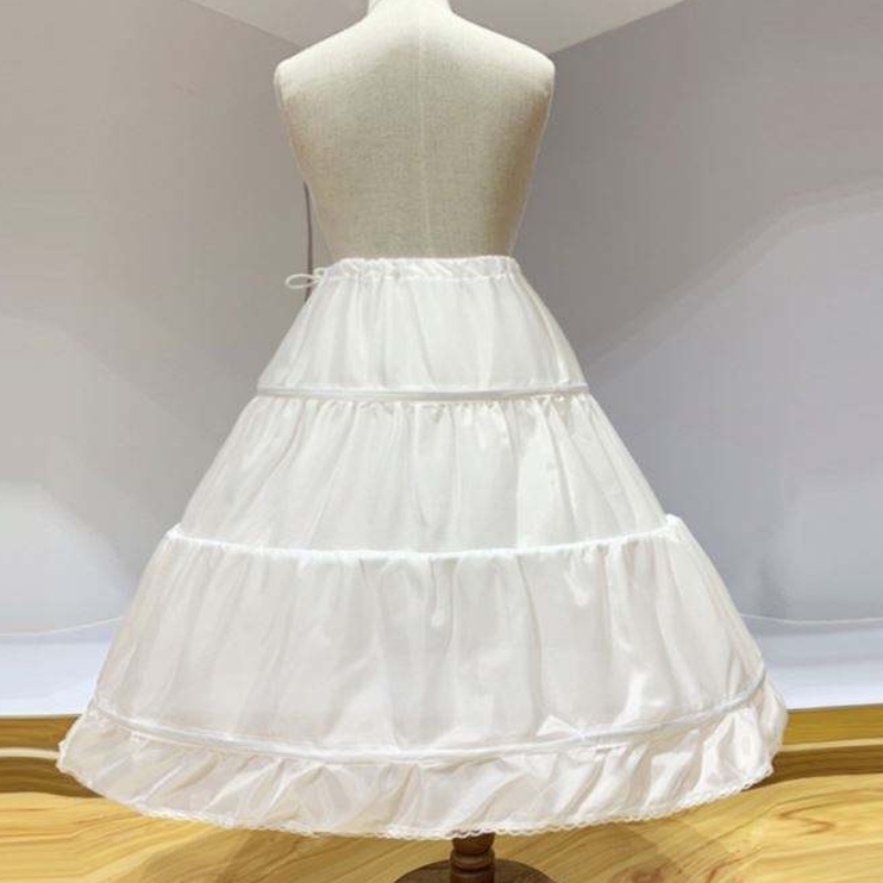 Baige fetiță petticoat pentru copii lungi rochie de mireasă bustle panoră pentru fată lungă rochie prințesă crinoline pentru fete cu flori