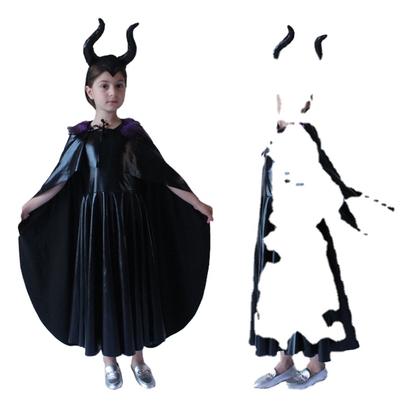 Costume de Halloween Europa și Statele Unite ale Americii Copii Black Witch Sleeping Spell Cosplay Costumes
