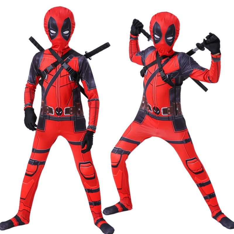 Unisex Superhero Bodysuit Halloween Cosplay Costume pentru copii Stilul 3D