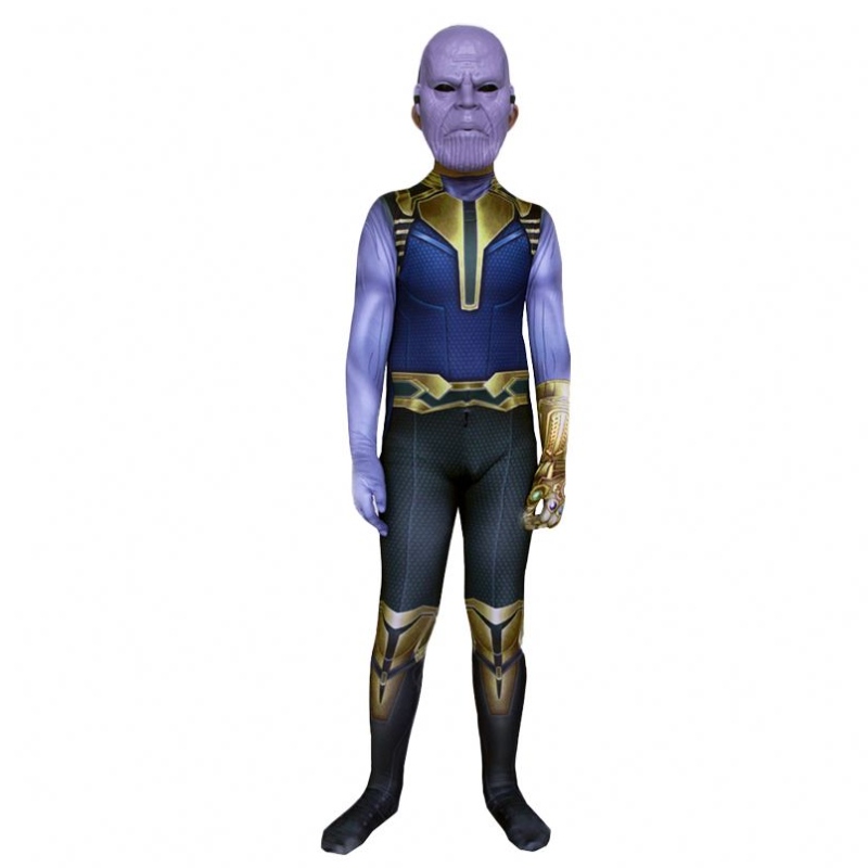 Infinity War Război Avenger Snapsuit Bodysuit Copii de Halloween&MEN DEVIL FILM FILM Cosplay Factory Supply Thanos Costum cu mască