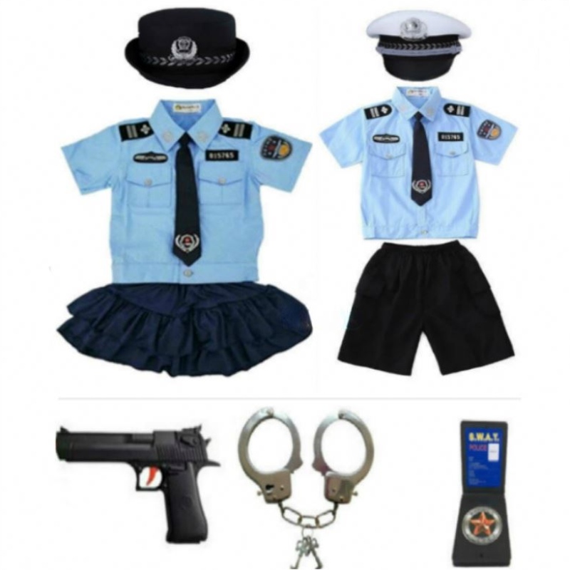 Copiinoi pentru copii ofițer uniform de Halloween Costum băieți fete pentru bărbat cosplay Coplay cu cătușe