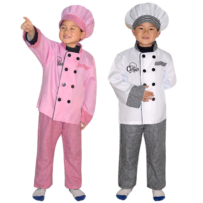 Costum de bucătari pentru copiinoi în stil Halloween Party Cosplay Distinează Play Girl \\\\ \'s și Boy \\\\ Chef Apron Costum