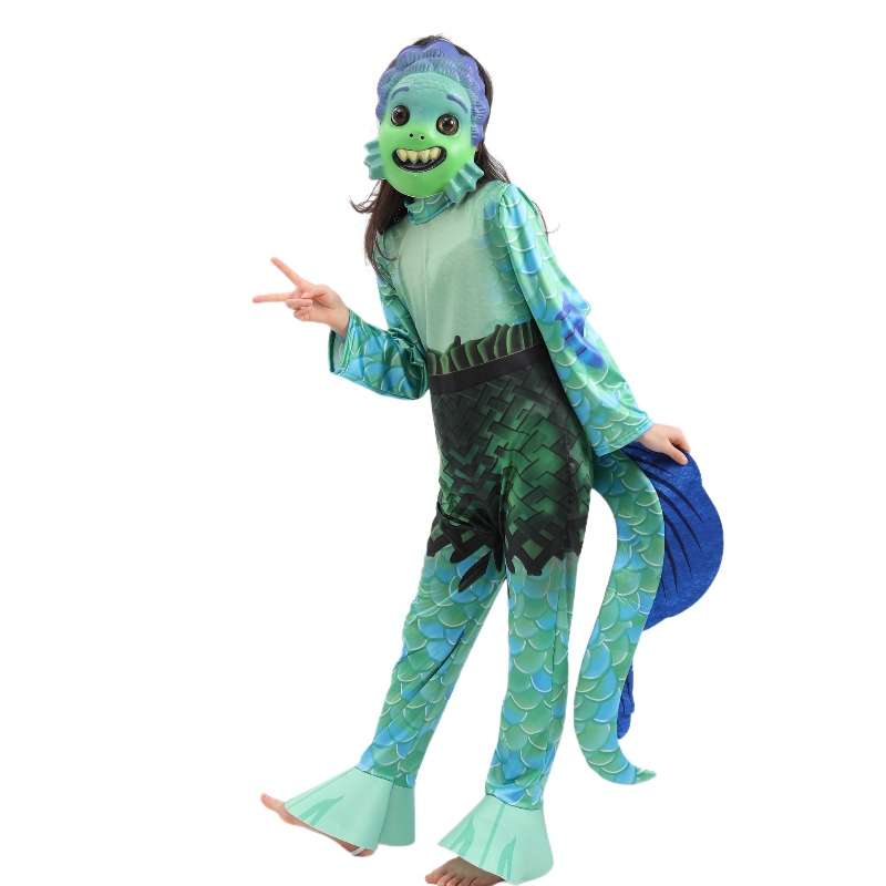Nou stil pentru copii filme Sea Monster Cosplay SALLAY Băieți Luca Halloween Costume pentru copii