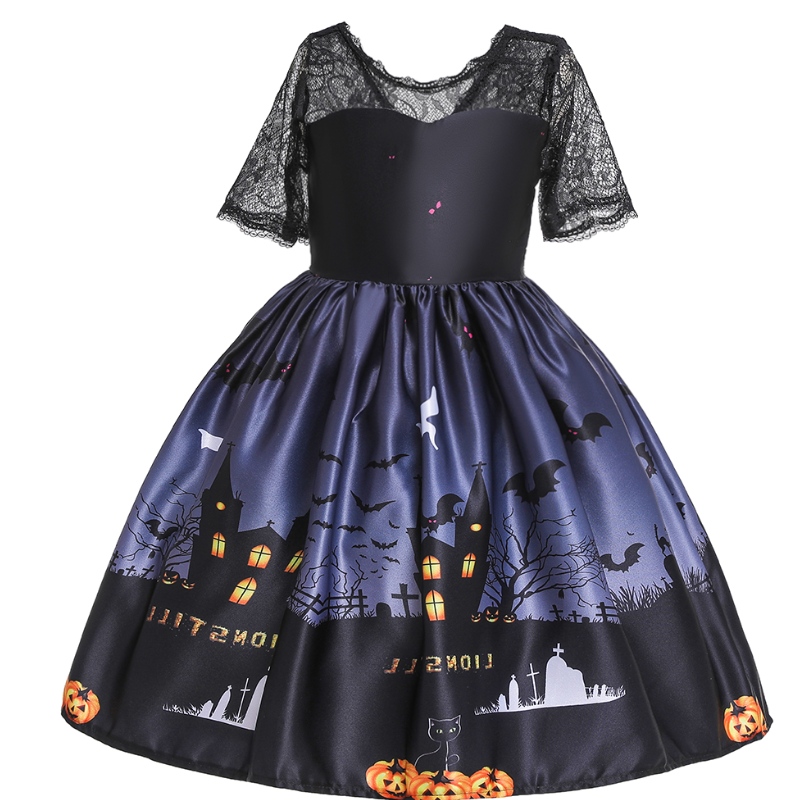 Rochie de halloween rochie din dantelă rochie de top rochie pentru copii fantomă